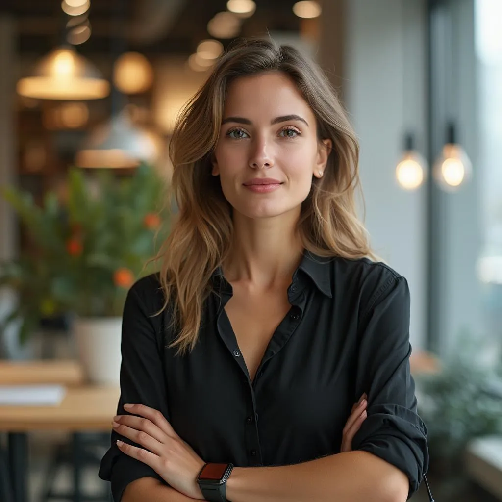 Retrato de Sofía Mendoza, Fundadora de TechSolutions